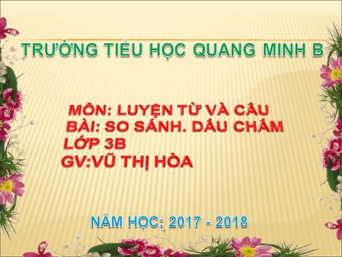 Tuần 1. Ôn về từ chỉ sự vật. So sánh