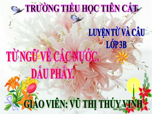 Tuần 31. MRVT: Các nước. Dấu phẩy