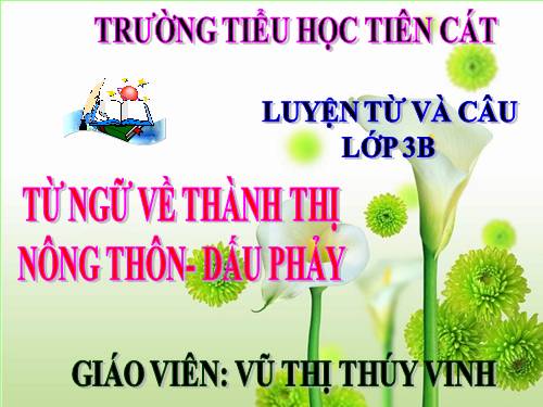 Tuần 16. MRVT: Thành thị - Nông thôn. Dấu phẩy