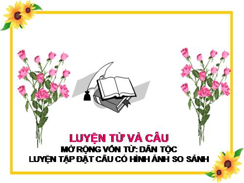 Tuần 15. MRVT: Các dân tộc. Luyện đặt câu có hình ảnh so sánh
