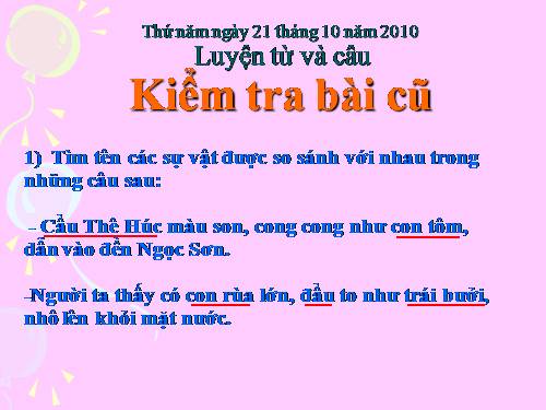 Tuần 10. So sánh. Dấu chấm