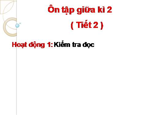 Tuần 27. Ôn tập Giữa Học kì II