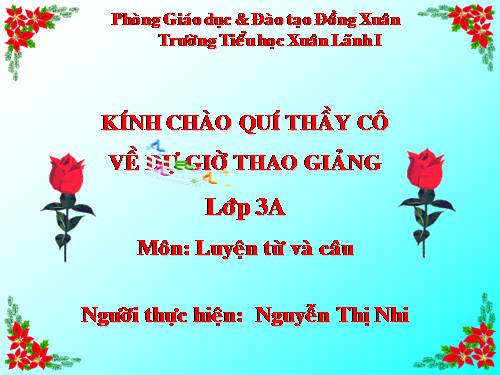 Tuần 15. MRVT: Các dân tộc. Luyện đặt câu có hình ảnh so sánh