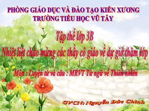 Tuần 34. MRVT: Thiên nhiên. Dấu chấm, dấu phẩy