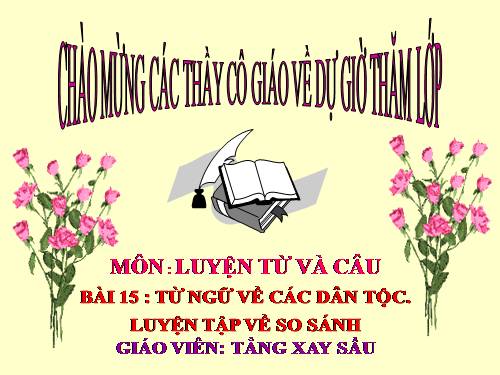 Tuần 15. MRVT: Các dân tộc. Luyện đặt câu có hình ảnh so sánh