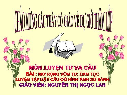 Tuần 15. MRVT: Các dân tộc. Luyện đặt câu có hình ảnh so sánh