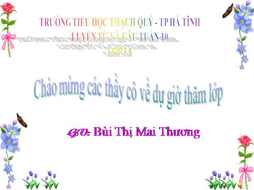 Tuần 10. So sánh. Dấu chấm