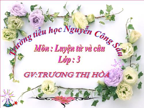Tuần 1. Ôn về từ chỉ sự vật. So sánh