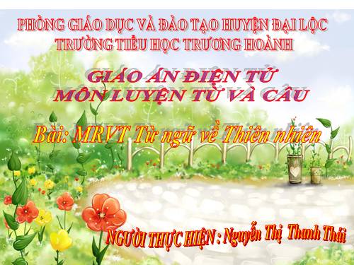 Tuần 34. MRVT: Thiên nhiên. Dấu chấm, dấu phẩy