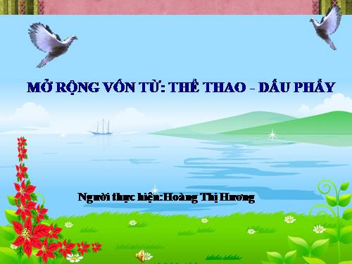 Tuần 29. MRVT: Thể thao. Dấu phẩy