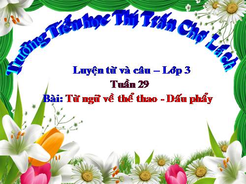 Tuần 29. MRVT: Thể thao. Dấu phẩy