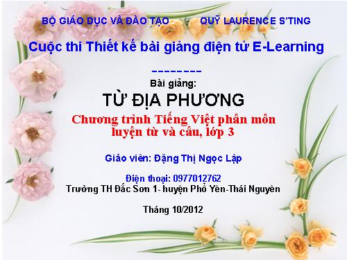 Tuần 13. MRVT: Từ địa phương. Dấu chấm hỏi, chấm than