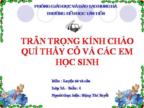 Tuần 4. MRVT: Gia đình. Ôn tập câu: Ai là gì?