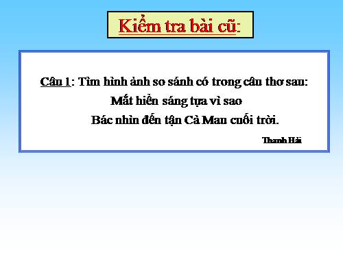 Tuần 5. So sánh