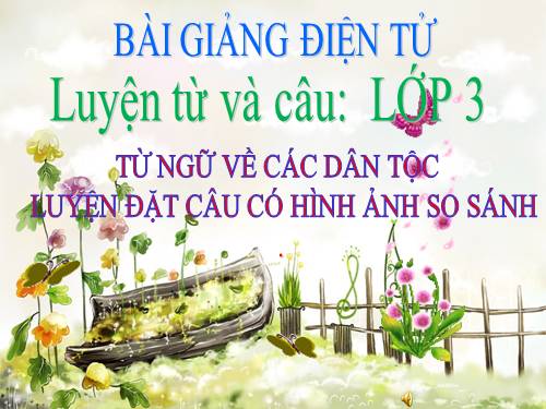 Tuần 15. MRVT: Các dân tộc. Luyện đặt câu có hình ảnh so sánh