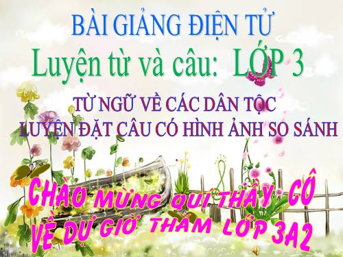 Tuần 15. MRVT: Các dân tộc. Luyện đặt câu có hình ảnh so sánh