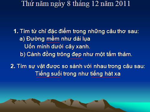 Tuần 15. MRVT: Các dân tộc. Luyện đặt câu có hình ảnh so sánh