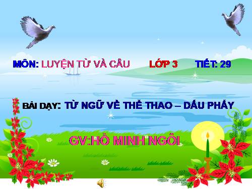 Tuần 29. MRVT: Thể thao. Dấu phẩy