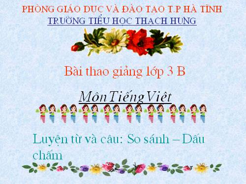 Tuần 10. So sánh. Dấu chấm