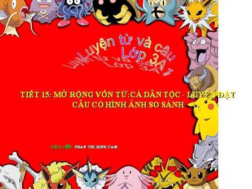 Tuần 15. MRVT: Các dân tộc. Luyện đặt câu có hình ảnh so sánh