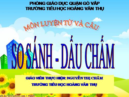 Tuần 10. So sánh. Dấu chấm