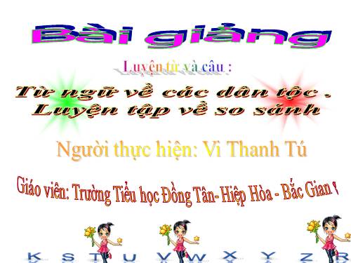 Tuần 15. MRVT: Các dân tộc. Luyện đặt câu có hình ảnh so sánh