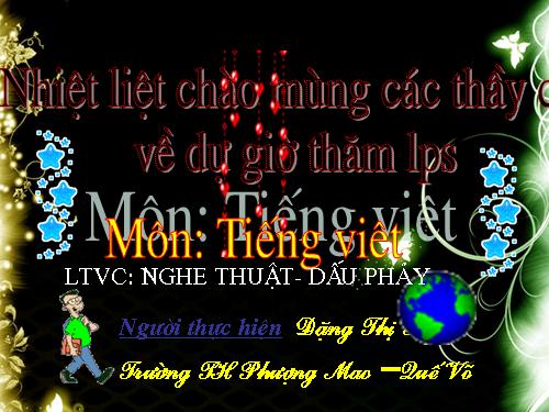 Tuần 24. MRVT: Nghệ thuật. Dấu phẩy