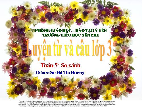 Tuần 5. So sánh