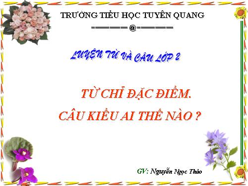 Tuần 14. Ôn tập về từ chỉ đặc điểm. Ôn tập câu Ai thế nào?