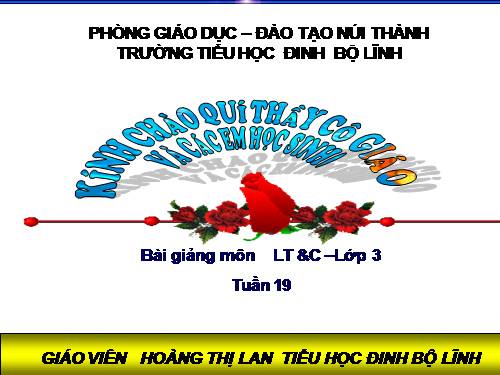 Tuần 19. Nhân hoá. Ôn tập cách đặt và trả lời câu hỏi Khi nào?
