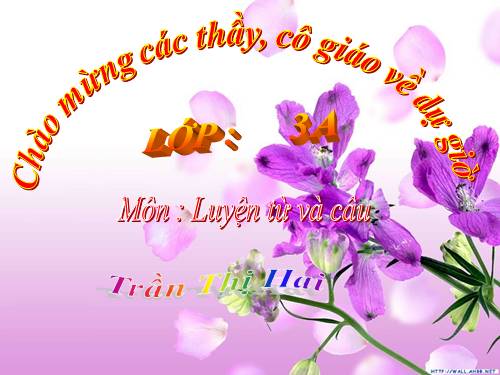 Tuần 4. MRVT: Gia đình. Ôn tập câu: Ai là gì?