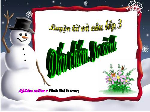 Tuần 10. So sánh. Dấu chấm