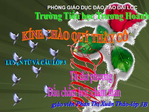 Tuần 13. MRVT: Từ địa phương. Dấu chấm hỏi, chấm than