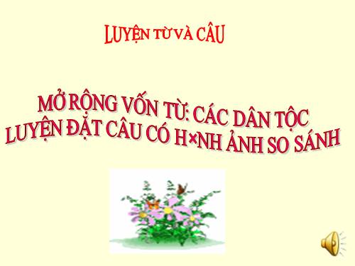 Tuần 15. MRVT: Các dân tộc. Luyện đặt câu có hình ảnh so sánh