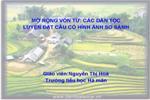 Tuần 15. MRVT: Các dân tộc. Luyện đặt câu có hình ảnh so sánh