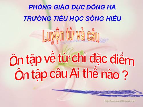 Tuần 14. Ôn tập về từ chỉ đặc điểm. Ôn tập câu Ai thế nào?