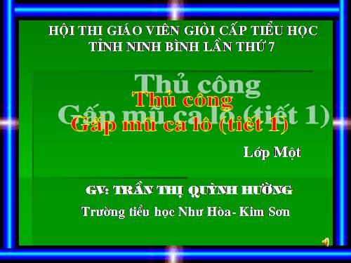 Bài 15. Gấp mũ ca lô