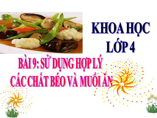 Bài 9. Sử dụng hơp lí các chất béo và muối ăn