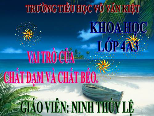 Bài 5. Vai trò của chất đạm và chất béo