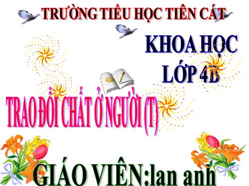 Bài 3. Trao đổi chất ở người (tiếp theo)