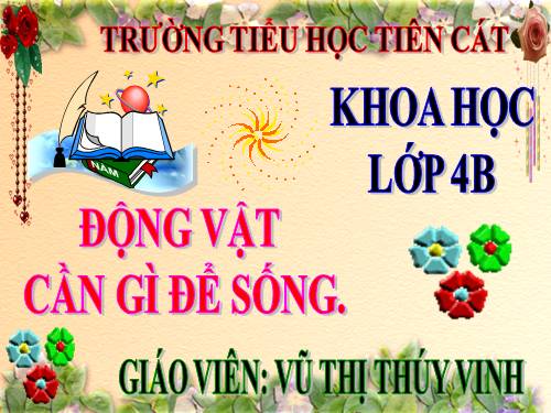 Bài 62. Động vật cần gì để sống?