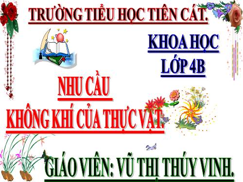 Bài 60. Nhu cầu không khí của thực vật