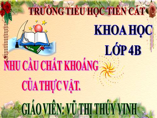 Bài 59. Nhu cầu chất khoáng của thực vật