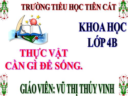 Bài 57. Thực vật cần gì để sống?