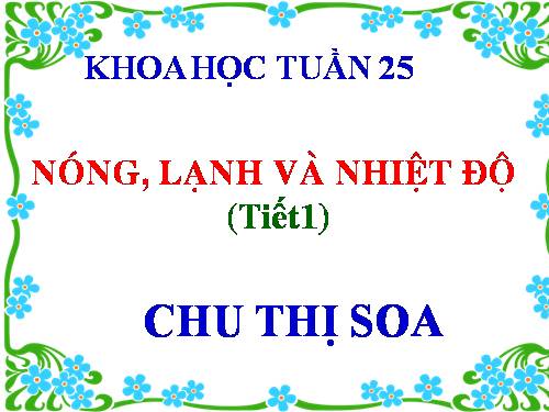 Bài 50. Nóng, lạnh và nhiệt độ