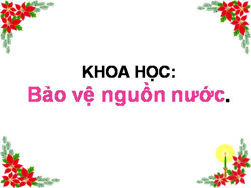 Bài 28. Bảo vệ nguồn nước