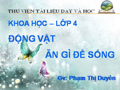 Bài 62. Động vật cần gì để sống?