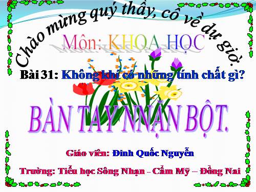 BÀN TAY NĂN BỘT KHONG KHI CO NHUNG TINH CHAT GI