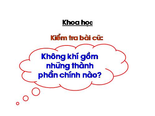 Bài 32. Không khí gồm những thành phần nào?