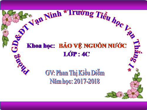 Bài 28. Bảo vệ nguồn nước